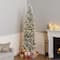7.5ft. Pre-Lit Acacia Pencil Slim Flocked Artificial Christmas Tree, Clear Lights